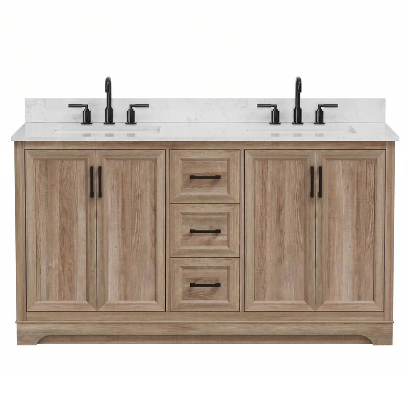 Retford 60" Vanity Family Set with Engineered Marble Top