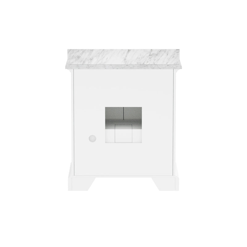 Rhoda 30" Vanity Set with Luxurious Carrara Marble Top