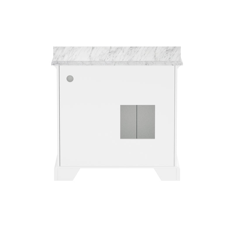 Rhoda 36" Vanity Set with Luxurious Carrara Marble Top