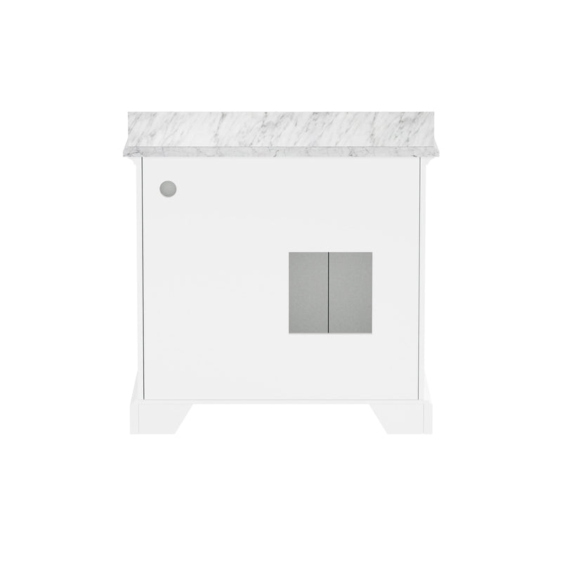 Rhoda 36" Vanity Set with Luxurious Carrara Marble Top