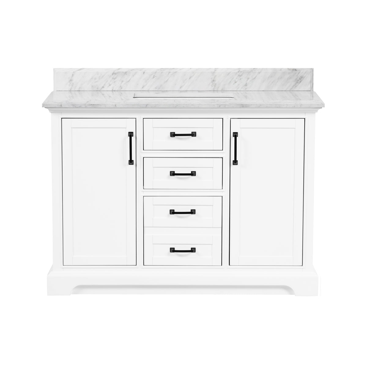Rhoda 48" Vanity Set with Luxurious Carrara Marble Top