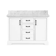 Rhoda 48" Vanity Set with Luxurious Carrara Marble Top