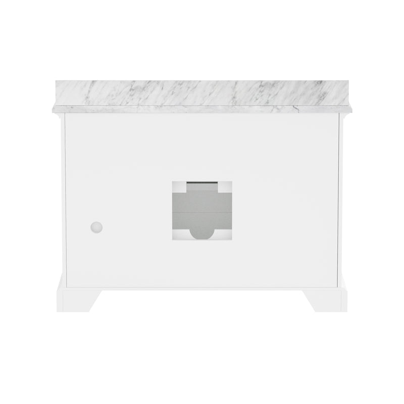 Rhoda 48" Vanity Set with Luxurious Carrara Marble Top