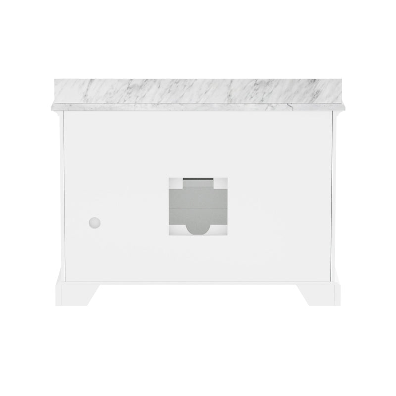 Rhoda 48" Vanity Set with Luxurious Carrara Marble Top