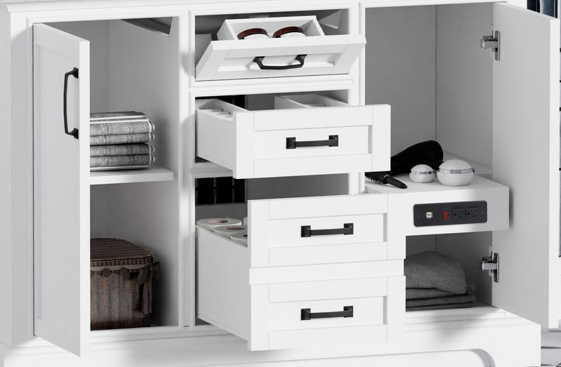 Rhoda 48" Vanity Set with Luxurious Carrara Marble Top