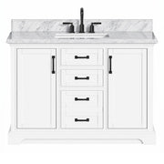 Rhoda 48" Vanity Set with Luxurious Carrara Marble Top