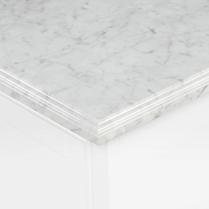 Rhoda 60" Vanity Set with Luxurious Carrara Marble Top
