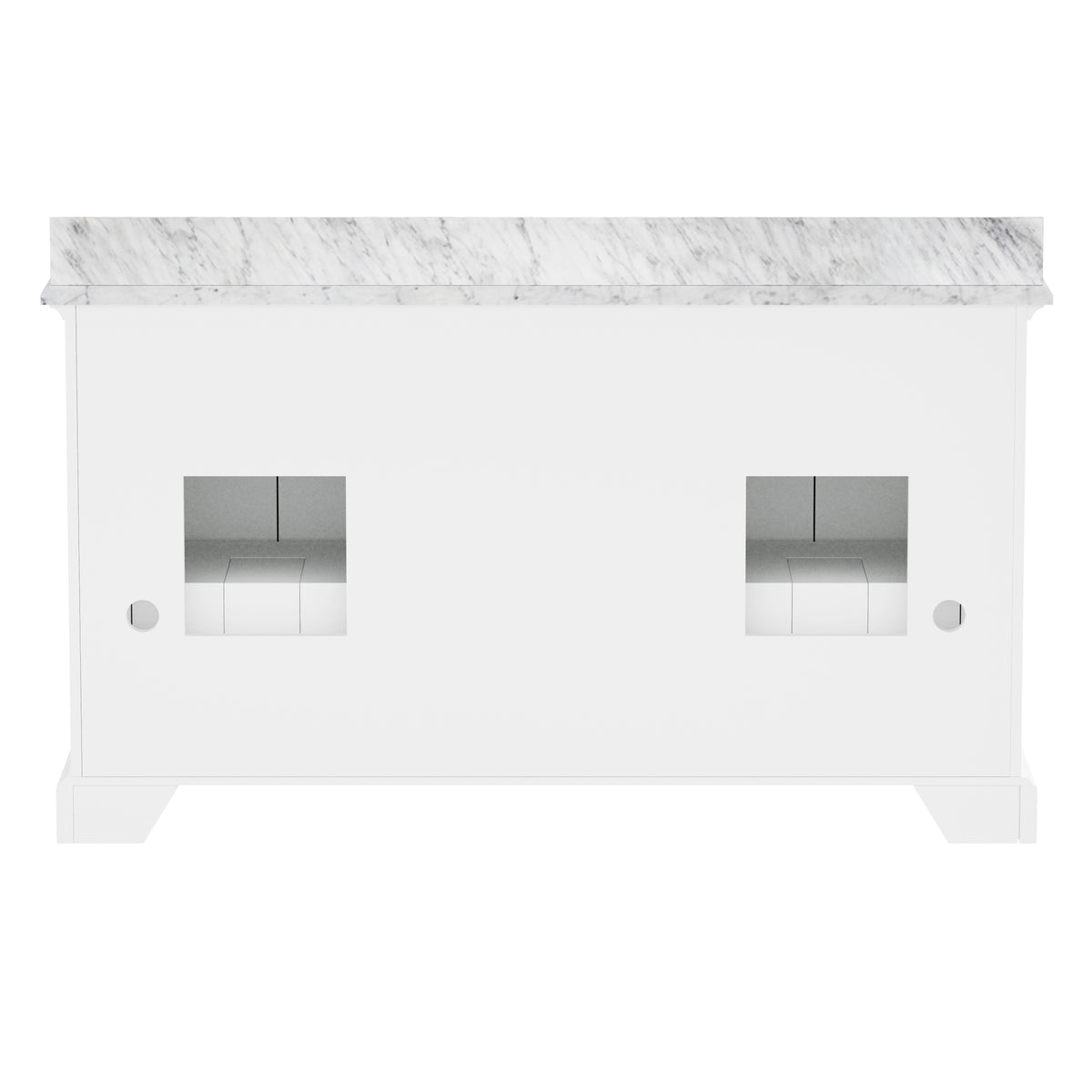 Rhoda 60" Vanity Set with Luxurious Carrara Marble Top