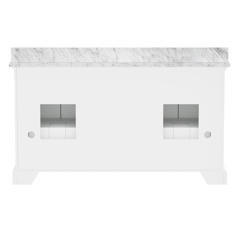 Rhoda 60" Vanity Set with Luxurious Carrara Marble Top