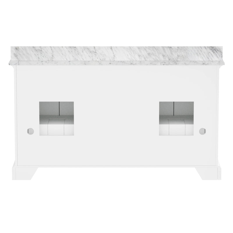 Rhoda 60" Vanity Set with Luxurious Carrara Marble Top