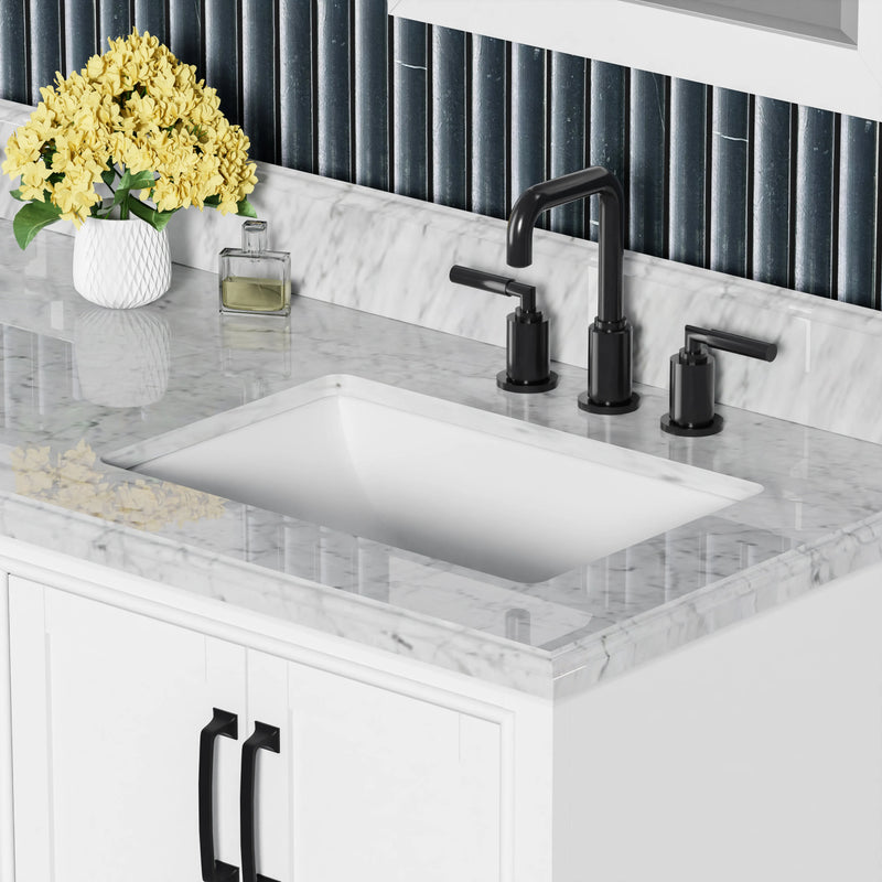 Rhoda 60" Vanity Set with Luxurious Carrara Marble Top