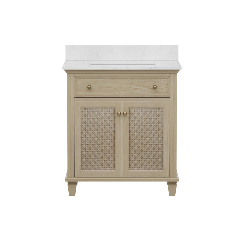 Ronnie 30" Vanity Set with White Carrara Quartz Top