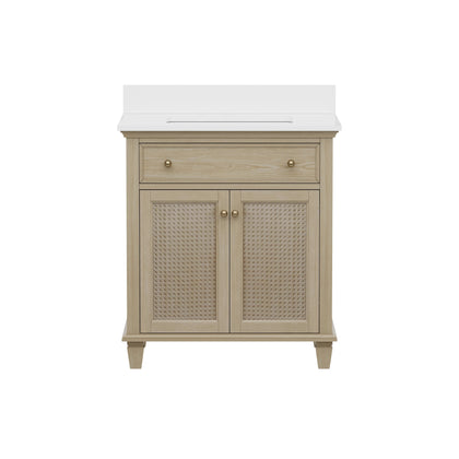 Ronnie 30" Vanity Set with Pure White Quartz top