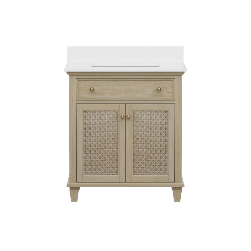 Ronnie 30" Vanity Set with Pure White Quartz top