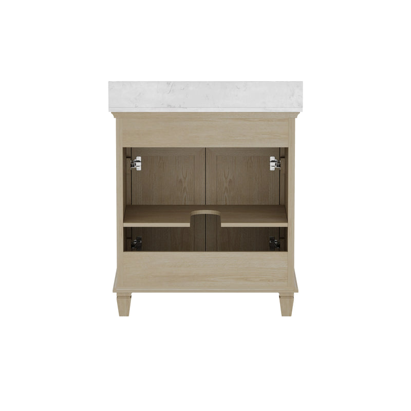 Ronnie 30" Vanity Set with White Carrara Quartz Top