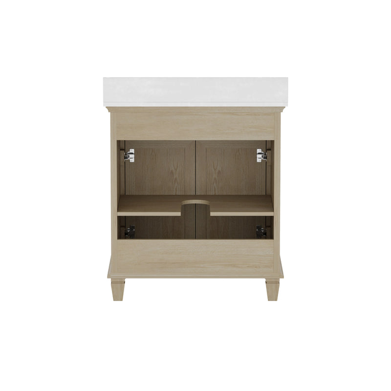 Ronnie 30" Vanity Set with Pure White Quartz top
