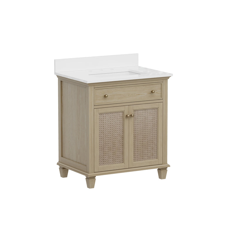 Ronnie 30" Vanity Set with Pure White Quartz top