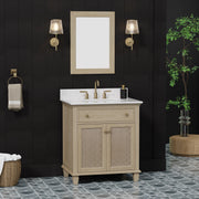 Ronnie 30" Vanity Set with White Carrara Quartz Top