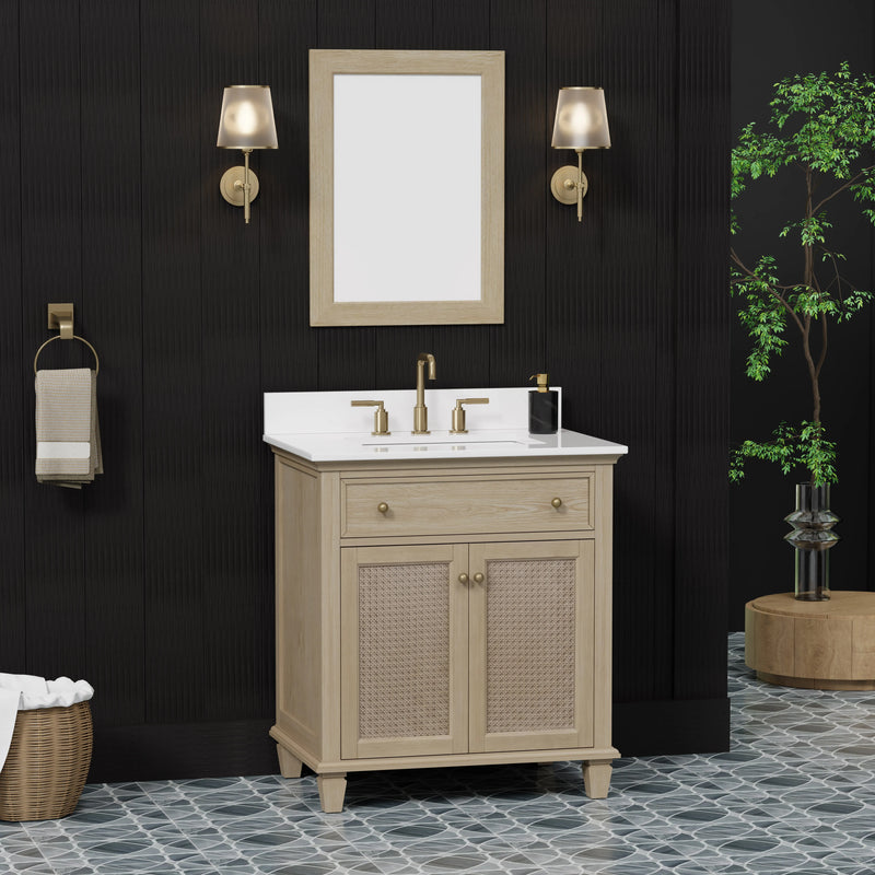 Ronnie 30" Vanity Set with Pure White Quartz top