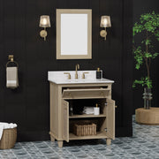 Ronnie 30" Vanity Set with White Carrara Quartz Top