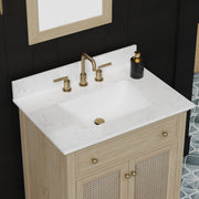Ronnie 30" Vanity Set with White Carrara Quartz Top