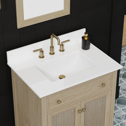 Ronnie 30" Vanity Set with Pure White Quartz top