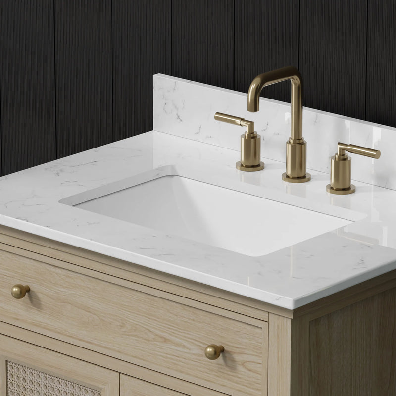 Ronnie 30" Vanity Set with White Carrara Quartz Top
