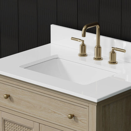 Ronnie 30" Vanity Set with Pure White Quartz top