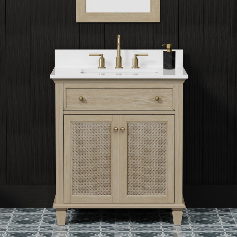 Ronnie 30" Vanity Set with Pure White Quartz top