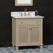 Ronnie 30" Vanity Set with White Carrara Quartz Top