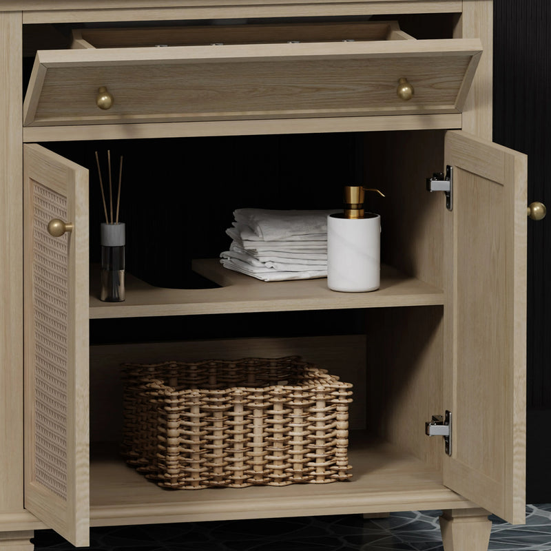 Ronnie 30" Vanity Set with Pure White Quartz top