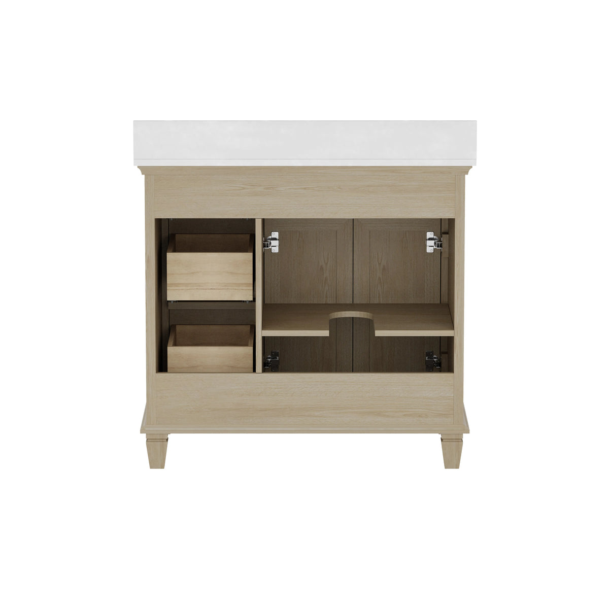 Ronnie 36" Vanity Set with Pure White Quartz Countertop