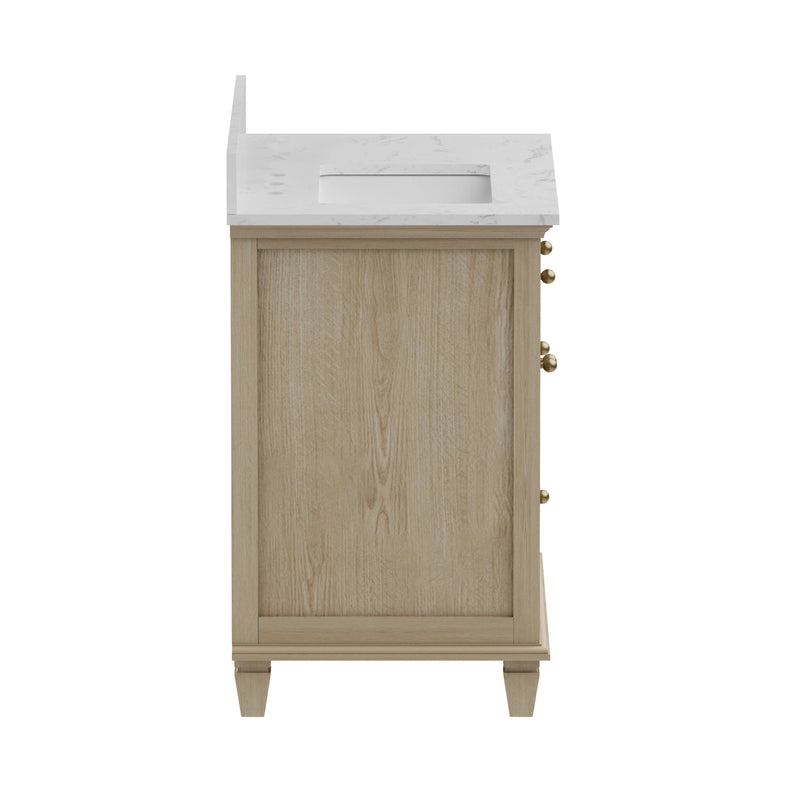 Ronnie 36" Vanity Set with White Carrara Quartz Top