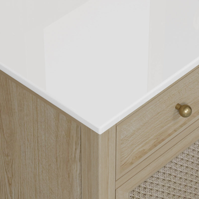 Ronnie 48" Vanity Set with Pure White Quartz Countertop
