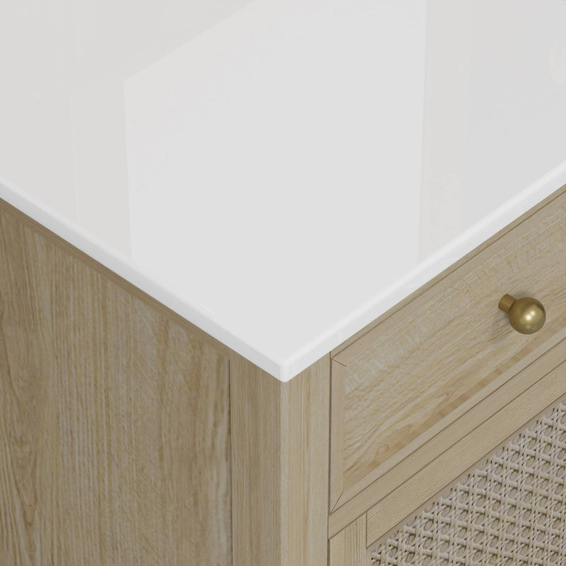 Ronnie 48" Vanity Set with Pure White Quartz top