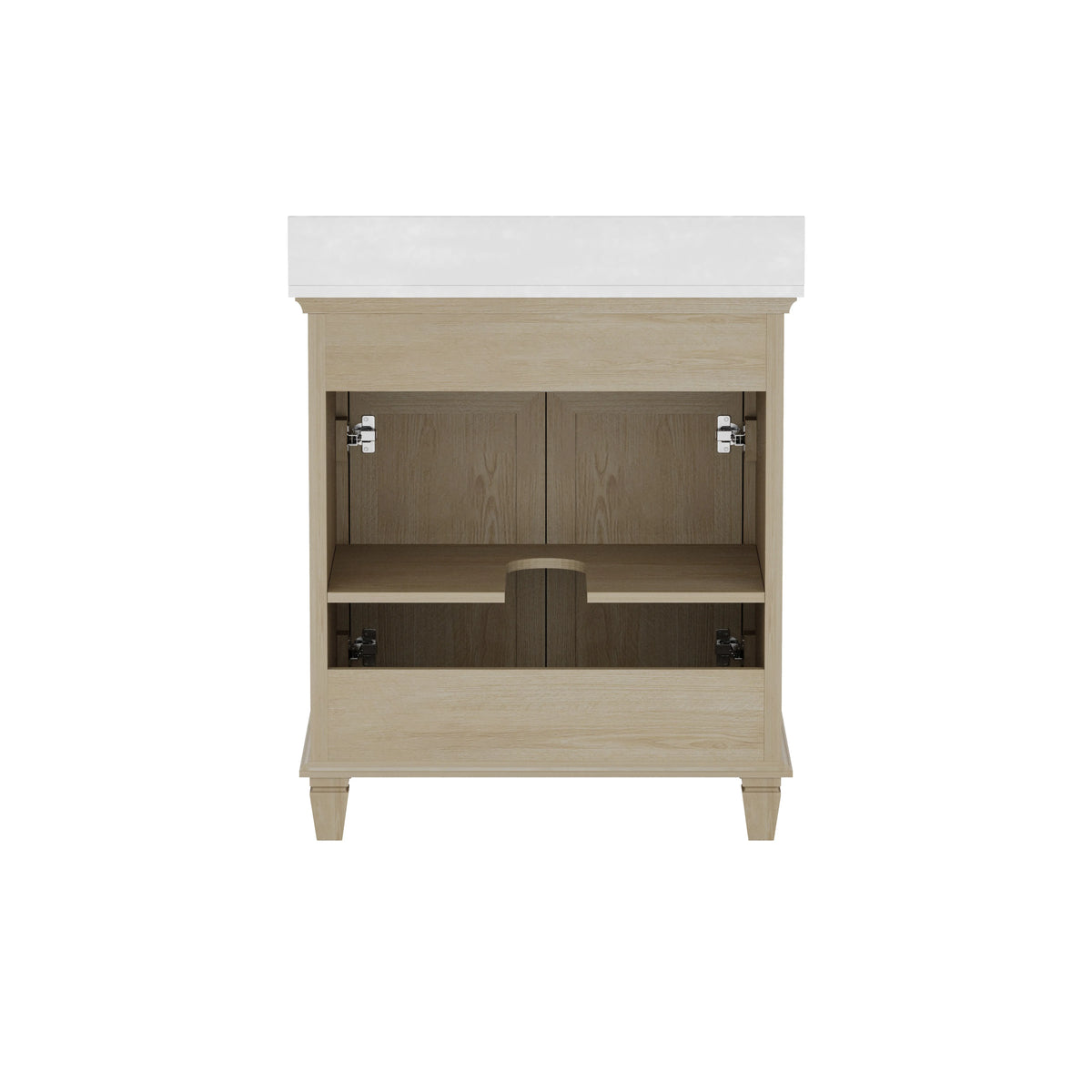 Ronnie 30" Vanity Set with Pure White Quartz Countertop