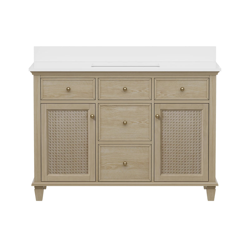 Ronnie 48" Vanity Set with Pure White Quartz top