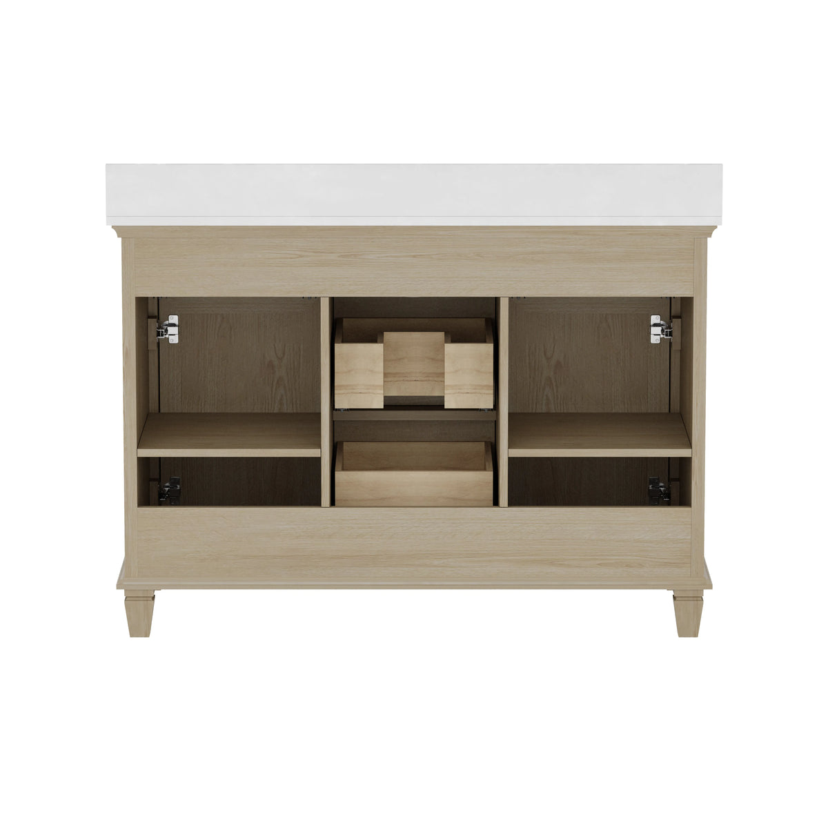 Ronnie 48" Vanity Set with Pure White Quartz Countertop