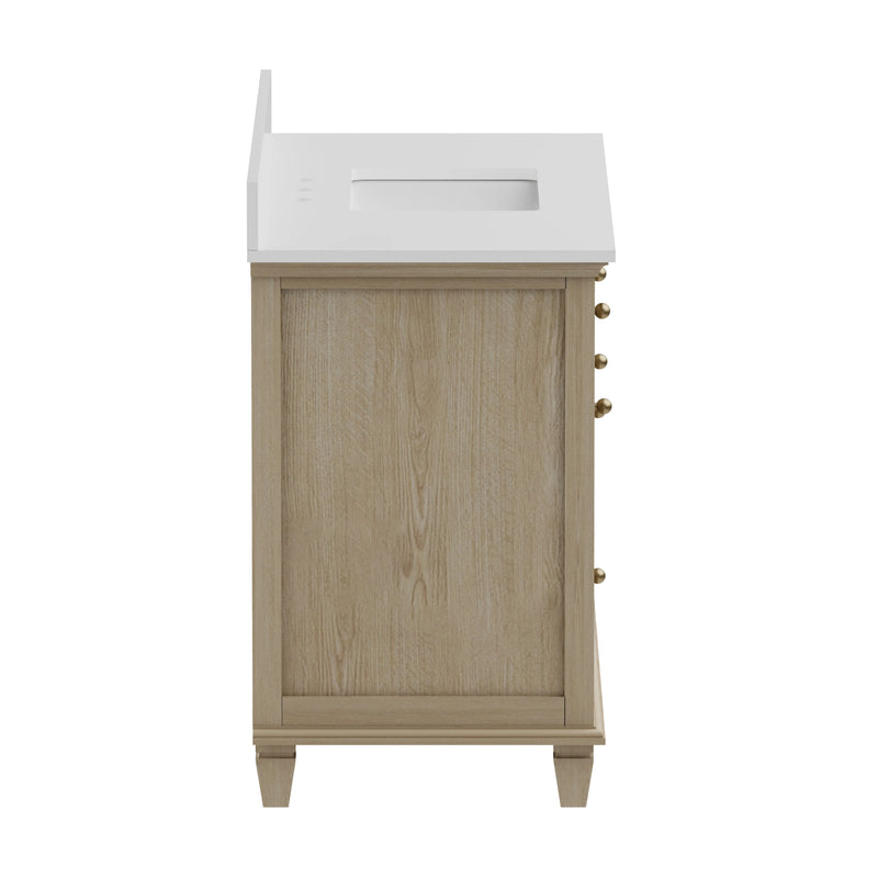 Ronnie 48" Vanity Set with Pure White Quartz top