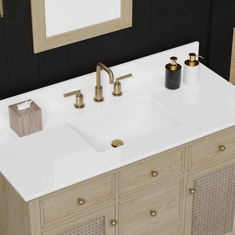 Ronnie 48" Vanity Set with Pure White Quartz top