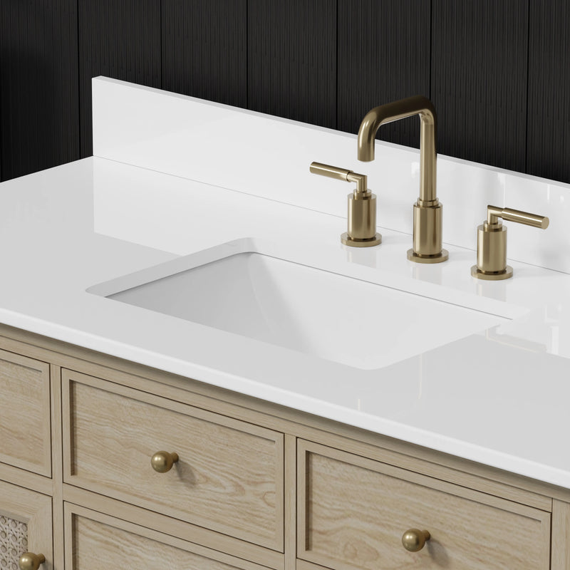 Ronnie 48" Vanity Set with Pure White Quartz Countertop