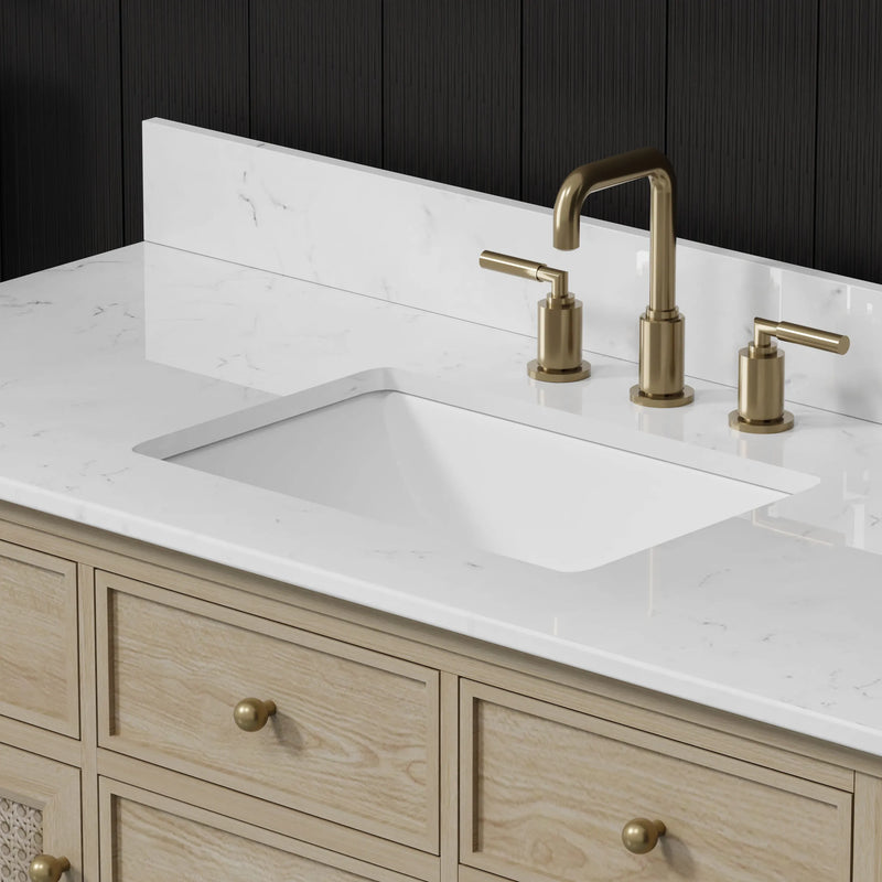 Ronnie 48" Vanity Set with White Carrara Quartz Top