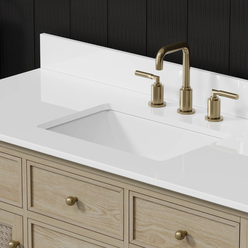 Ronnie 48" Vanity Set with Pure White Quartz top