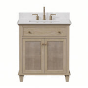 Ronnie 30" Vanity Set with White Carrara Quartz Top