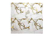 Calacatta Gold Marble Organic Geode 12-in x 11-in Waterjet Mosaic Wall Tile( 4.6 sq. ft. /Box )
