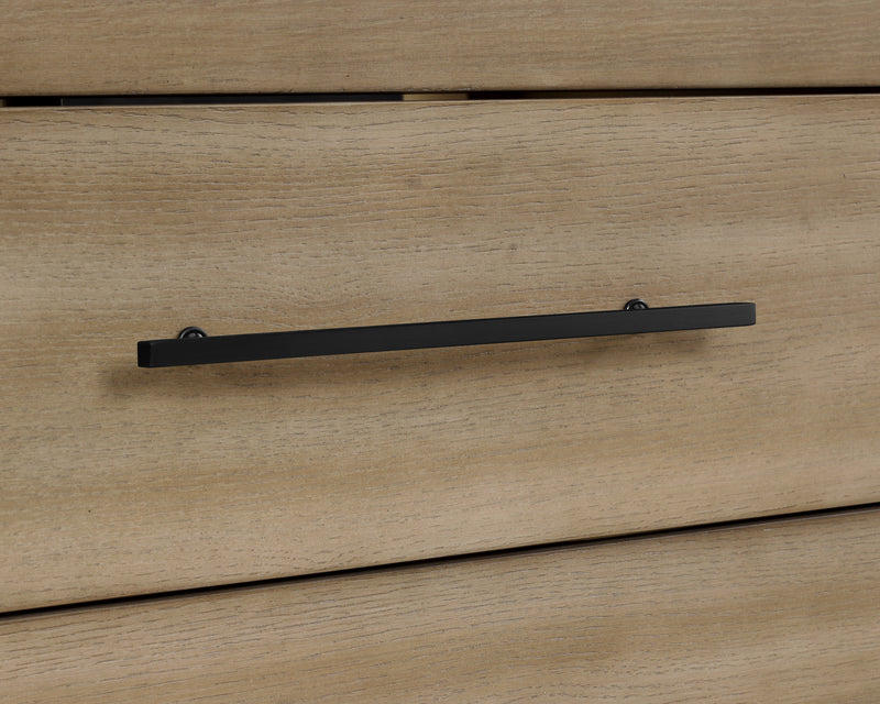 Black handle on Safford 36 inch bathroom vanity quartz top, showcasing modern design and functionality.