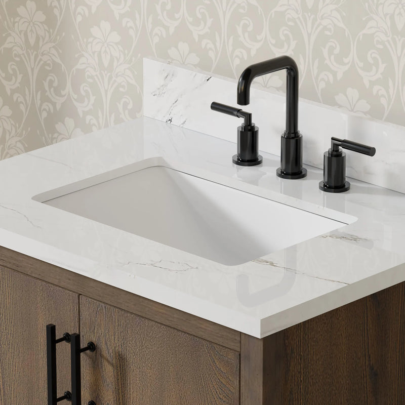 Solon 30" Vanity Family Set with Calacatta Sintered Stone Top