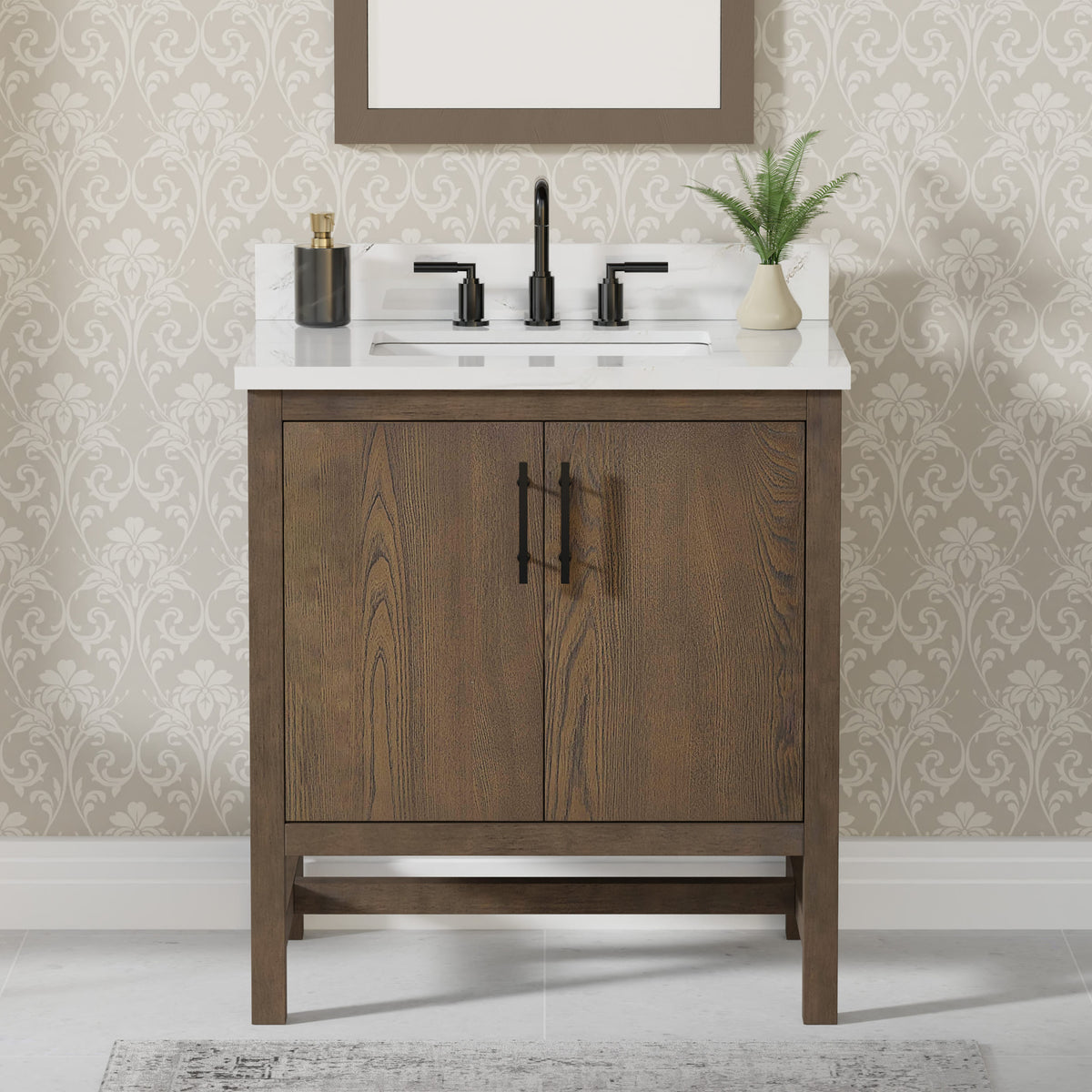 Solon 30“ Vanity Family Set with Calacatta Sintered Stone Top