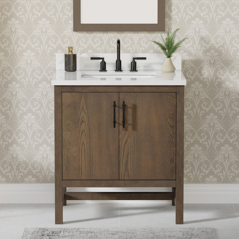 Solon 30“ Vanity Family Set with Calacatta Sintered Stone Top