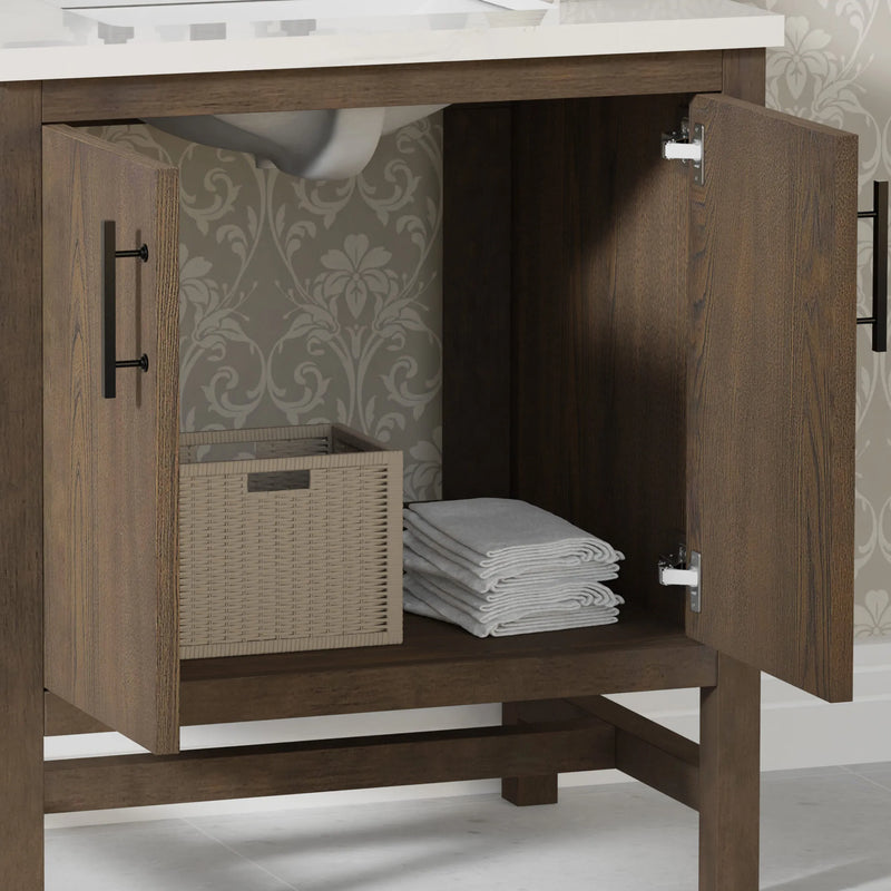 Solon 30" Vanity Family Set with Calacatta Sintered Stone Top
